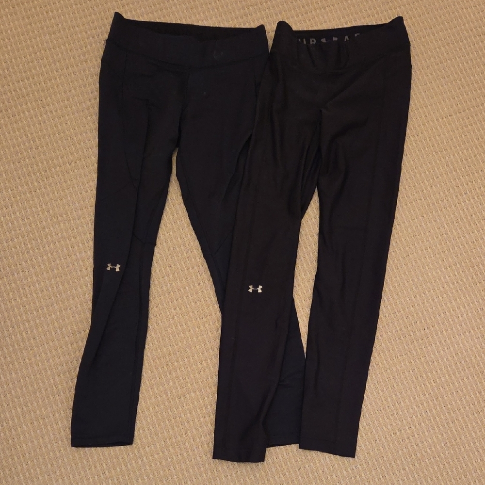Bundle of Women's Size S Under Armour Black Compression Leggings